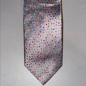 Elegant Gray Polka Dot Tie